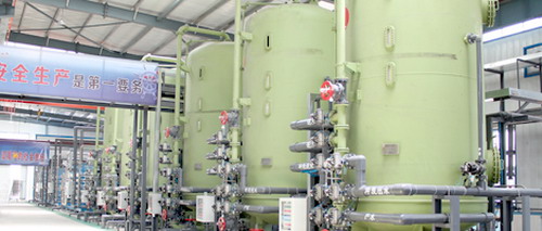 棋盘井工业园高盐废水回用与零排放项目树脂软化系统