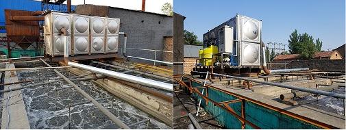 河北保定毛巾厂印染废水中试项目2000立方米/小时纤维板框微滤机