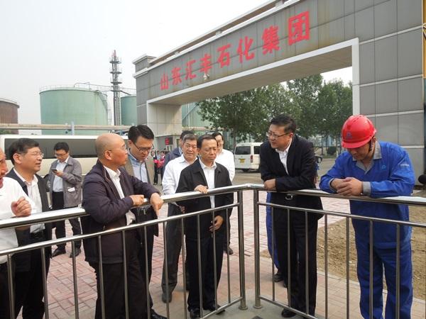 2015年10月15日，时任环境保护部部长陈吉宁现场调研汇丰石化污染治理及环境安全管理情况。