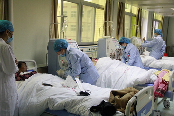 福建光泽县医院新开设血液透析室经调试后已投入使用