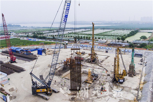 深基坑正式开挖武汉北湖污水处理厂建设工程全力以赴