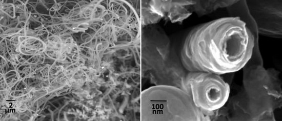 研究人员采用一种新颖的电化学方法将二氧化碳转化为碳纳米管，并用得到的碳纳米管成功改善了电池的性能
