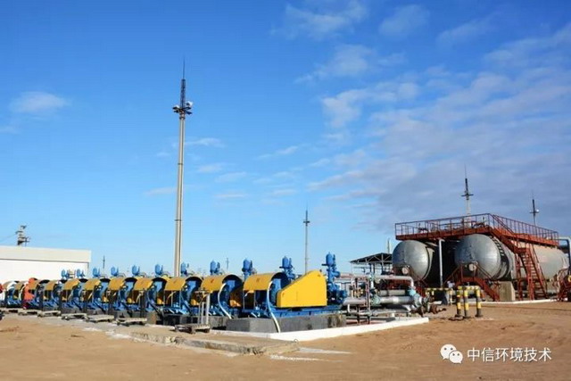中信环境技术在哈萨克斯坦的KBM油田采出水处理项目现场